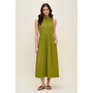 WEST K Women's Bianca Mocke Neck Ribbed Midi Dress - 1 of 4
