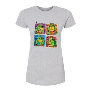 Women's - Teenage Mutant Ninja Turtles - Bricks Fitted Graphic T-Shirt - 1 of 3