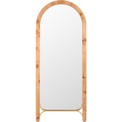 Kuo 26" x 63.2" Mirror - MRR9013 - Natural/Light Natural - Safavieh