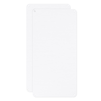 Unique Bargains Aluminum Reflective UV Protected Waterproof White Blank Metal Signs 2 Pcs