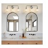 KAISITE 2 - Light Black and Gold Dimmable Bathroom Vanity Light with Globe Glass Shade - 2 of 4