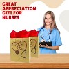 4E's Novelty Nurse Gift Bags (12 Pack) Large 12" Kraft Paper Bag Bulk - For Doctors Healthcare Hospital Worker Party Favors Goody Bag - 2 of 4