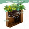 TUYOHW Metal Planter Box, Rectangular Planter Box with Drainage Holes, Large Planters with Removable Shelf for Outdoor Plants, Black - 4 of 4