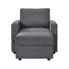 NicBex Modern Accent Chair with Ottoman Upholstery Living Room Chair Comfy Chair Lounge Chair for Bedroom - 3 of 4
