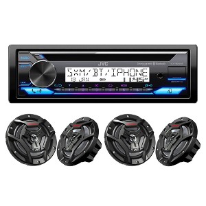 JVC KD-T92MBS BT Marine Receiver+2 Pairs JVC CS-DR6200M 6.5" Marine Speakers - 1 of 4