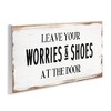 Stupell Industries Worries & Shoes At Door Phrase, 17" x 7" - 3 of 4