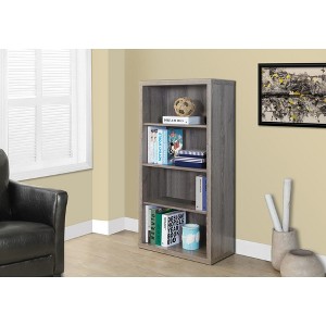 Bookshelf, Bookcase, Etagere, 5 Tier, 48"h, Office, Bedroom, Brown Laminate, Contemporary, Modern - 1 of 4