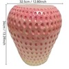 Vynxaria 13.4" Oversized Strawberry Fruit Stool, Resin Multi-Purpose Stool/Side Table/Plant Stand£¬Pink - 3 of 4