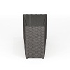 Martha Stewart Bedford Indoor-Outdoor Tapered Patio Side Table with Inset Tempered Glass Top in Rattan Wicker - 3 of 4