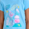 Girls' Short Sleeve Underwater Graphic T-Shirt - Cat & Jack™ Sky Blue - 2 of 4