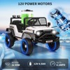 12V Kids Electric Ride On Truck with Remote Control Ride On Toy for Toddler Boys & Girls Bluetooth Music Player LED Lights - 4 of 4