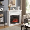 CLIHOME Freestanding Fireplace Heater, Electric Fireplace Mantel surround with 23" Fireplace Insert, Adjustable Flame, Remote Control - 4 of 4