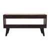 TiramisuBest Contemporary Bench in Silver Metal and Camel Faux Leather, 18.0"L Entryway Bench - 4 of 4