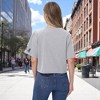 Anna-Kaci Women's Cropped Flag Graphic Tee with Short Sleeves and Crew Neckline - 4 of 4
