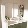 Rectangular Framed Tempered Glass Wall-Mounted Bathroom Vanity Mirror - 2 of 4
