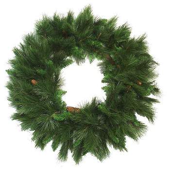 Northlight White Valley Mixed Pine Artificial Christmas Wreath, 48-Inch, Unlit