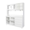 YOOCOZZ 63" W Freestanding Large Kitchen Hutch Cabinet with 4 Doors, 4 Drawers & Microwave Shelf-White - 4 of 4