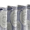 Traditional Medallion Jacquard Room Darkening Curtain 2-Panel Set with Grommet Topper - Blue Nile Mills - 2 of 4