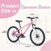 Vynxaria 24-Inch Balance Bikes - ink Mountain Bicycle for Kids Ages 9-12, Multiple Colors - 4 of 4
