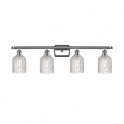 Bridal Veil - 4 Light Bath Vanity In Art Deco Style-10 Inches Tall and 35 Inches Wide