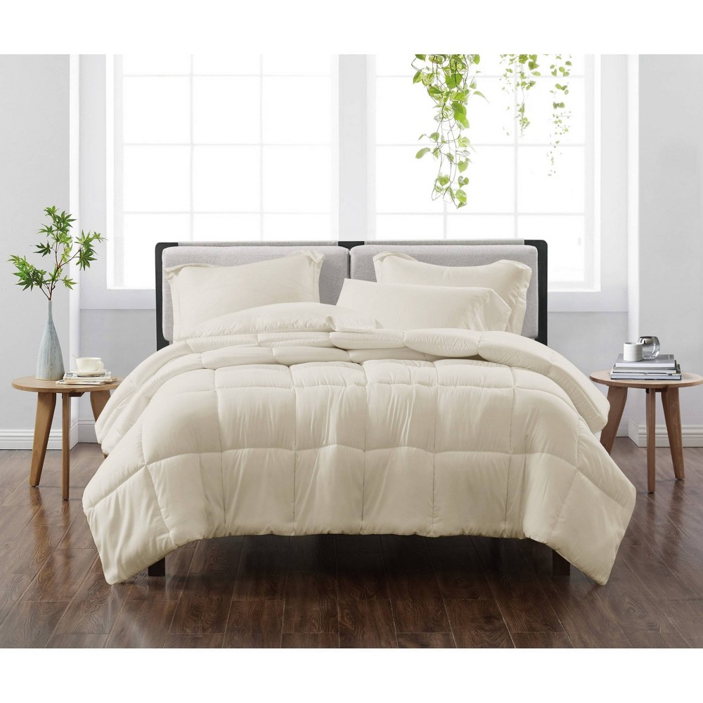 Photos - Duvet Twin/Twin XL 2pc Solid Comforter Set Ivory - Cannon Heritage