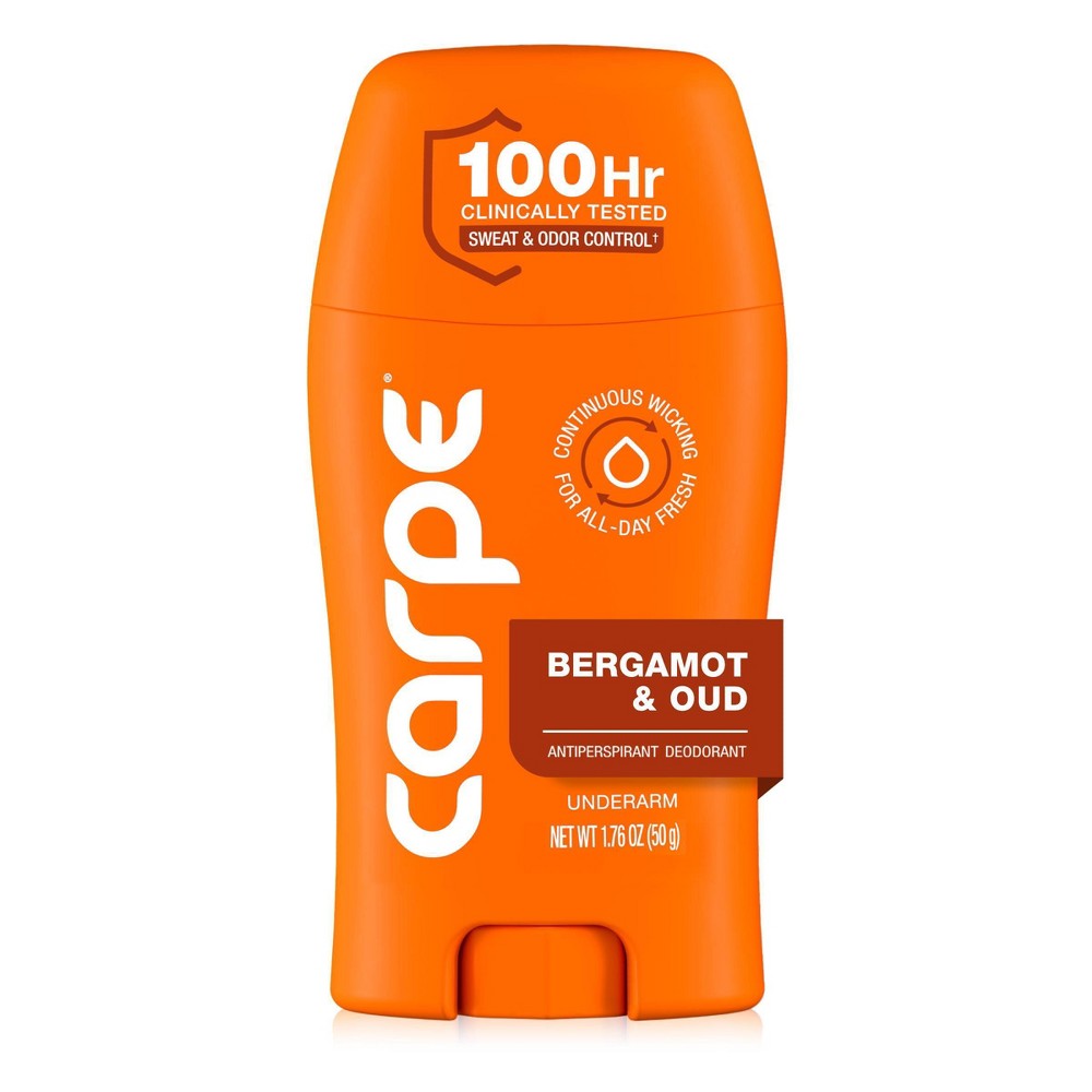 Carpe Men's 100H Sweat & Odor Control Antiperspirant Deodorant - Bergamot & Oud - 1.76oz