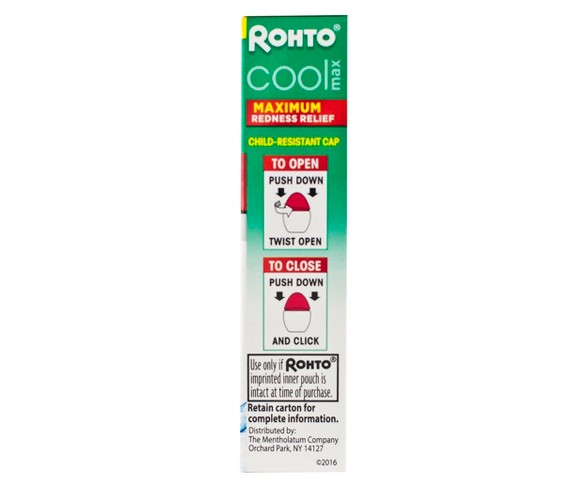 Rohto Maximum Redness  Cooling Eye Drops .4 fl oz