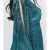 Unique Vintage Women's Fringe Flutter Sleeve Caftan - 2 of 3