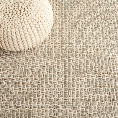 Gray Flat Woven Handmade Wool Area Rug, 5' x 8'
