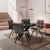 LeisureMod Wesley Modern Vegan Leather Dining Chair Set of 4 - Black Metal Legs, Durable and Easy to Clean, Perfect for Dining Rooms - 3 of 4