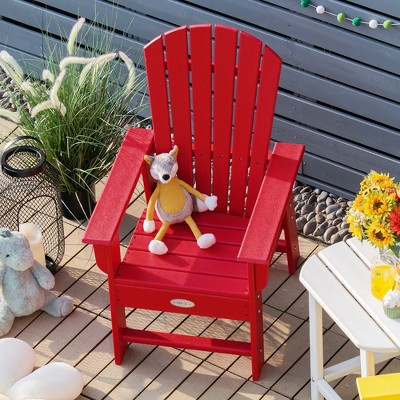 Red Ergonomic Kids' Adirondack Chair with Arms