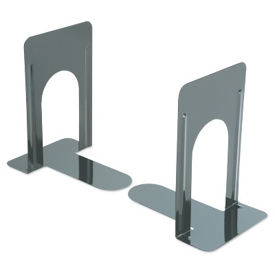 Universal Economy 2pc Bookends, Standard, 5 7/8 x 8 1/4 x 9, Heavy Gauge Steel