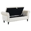 CAVINAS Luxury Velvet Storage Ottoman Bench with Pillow,Multifunctional Storage Rectangular Footstool for Living Room,Bedroom - 2 of 4