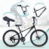 INFURNIC Bicycles Freestyle Kids Bike 7 Speed with Double Disc Brakes for Boys and Girls 12 Years and Up, Black, 68.8"*26.77"*47.6" - 4 of 4