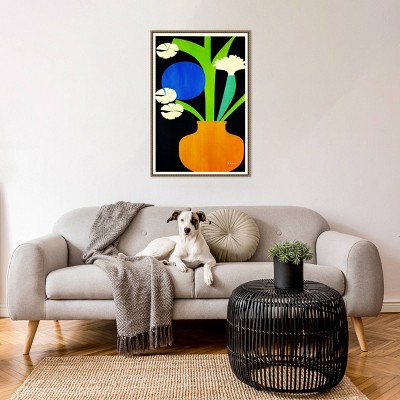 Berlin Blooms Vibrant Abstract Framed Canvas Print