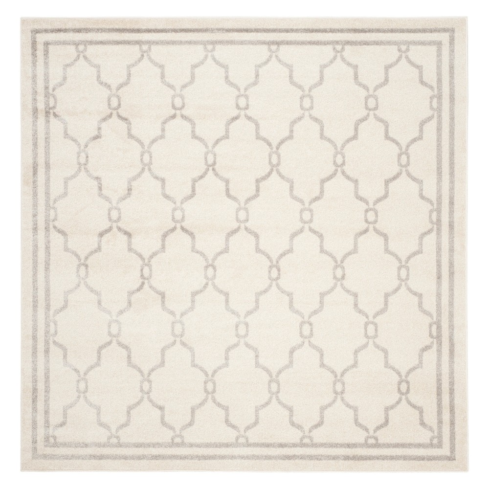 Prato 5' Square Indoor/Outdoor Rug Ivory - Safavieh