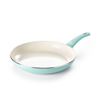 GreenLife 12" Ceramic Non-Stick Open Frypan  Turquoise