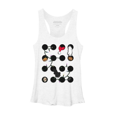 Women's Design By Humans Christmas cats in a box By betobtz Racerback Tank Top