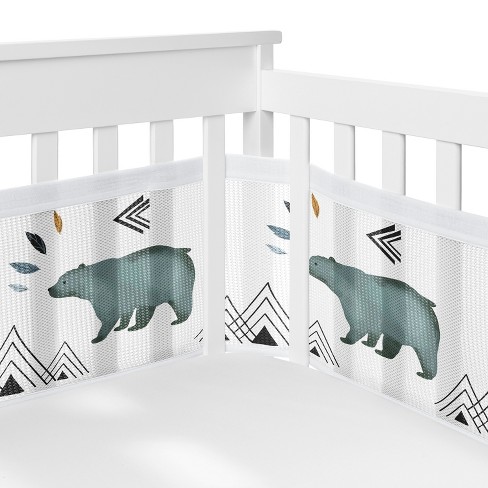 Mesh Crib Bumper Breathable Sweet Jojo Designs Boy Crib Bedding - Main Image