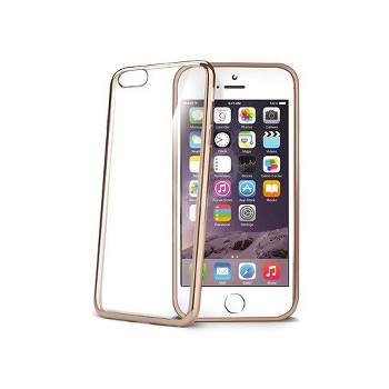 Celly Soft Transparent Laser Cover for iPhone 6/6S - Gold