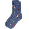 Memoi Women's Spooky Western Holiday Crew Socks Denim Heather 9-11 - 3 of 3