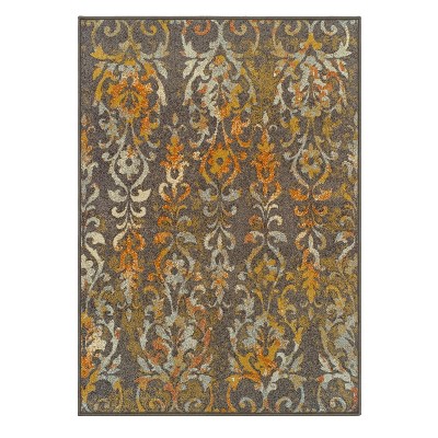 Bohemian Floral Scroll Modern Transitional High-Traffic Durable Long-Lasting Ultra-Plush Indoor Area Rug by Blue Nile Mills