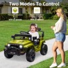 12V Ride on Truck Car with Parent Remote Control, 4-Wheel  Electric Vehicle Toy with Lights & Spring Suspension & Safety Belts,Ride on Car for Age 3+ - 3 of 4