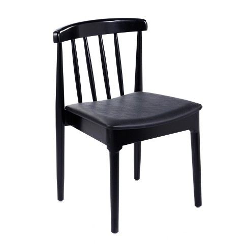 Flash Furniture Chester Commercial Grade Solid Wood Dining Chair with Slatted Backrest and Vinyl Seat - image 1 of 4