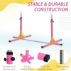 NAYSAYE Kids Gymnastics Bar Adjustable Height Horizontal Kip Bar for Home Training, Pink, 76.40"*47.60"*59.10" - 4 of 4
