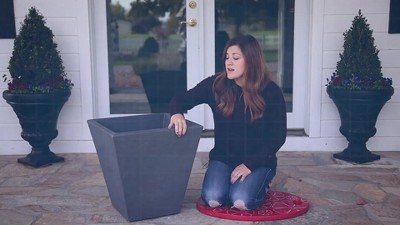 Alpine White Origami-Inspired Polyethylene Outdoor Planter