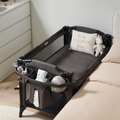 SereneVita 4 in 1 Baby Bassinet Bedside Sleeper, Portable Baby Crib for Newborn, All Mesh Bedside Bassinet Crib Sleeper, Changing Table, Playard