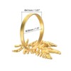 Unique Bargains Wedding Birthday Holiday Party Alloy Decorative Wear-Resistant Branch Shape Napkin Rings 4 Pcs - 2 of 4