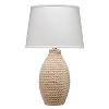 Rope Table Lamp with Tapered Shade Cream - Splendor Home: Seaside Style, Linen Cone, UL Listed - 3 of 3