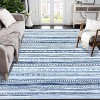 Large Washable Area Rug, Grey Ultra-Soft Low Pile Vintage Distressed Carpet, Non-Slip Foldable Indoor Rug for Living Room Bedroom Dining - 2 of 4